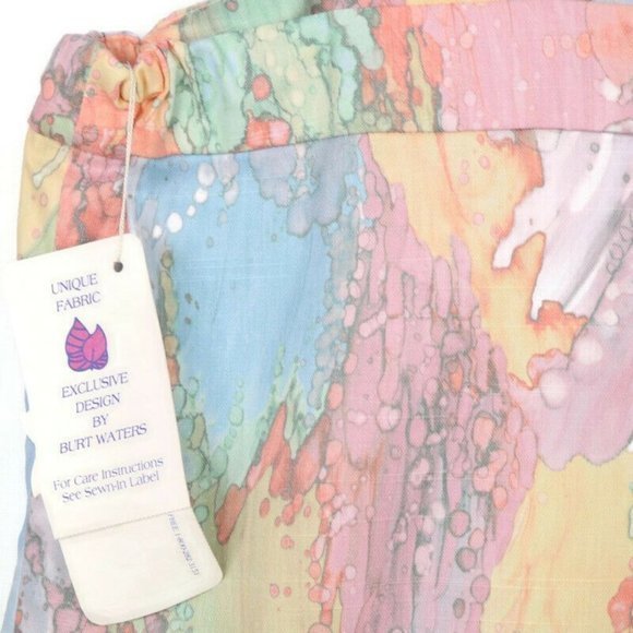 Patchington Tank Top Shirt Pink Blue Green Pastel Watercolors 16 - Picture 7 of 11